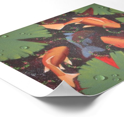 Koi-Karpfen Poster (Ecke)