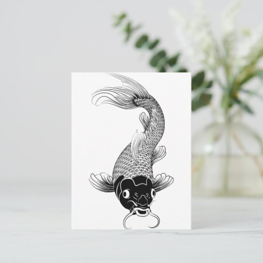 Koi-Karpfen Postkarte (Stehend Vorderseite)