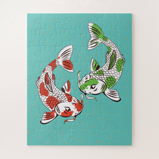 Koi-Karpfen Puzzle (Vertikal)