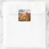 Koi-Karpfen Quadratischer Aufkleber (Tasche)