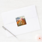 Koi-Karpfen Quadratischer Aufkleber (Umschlag)