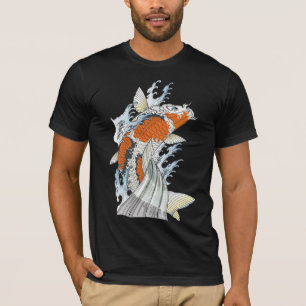 Koi Karpfen Tatto Artt-stück T-Shirt