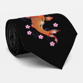 Koi Karpfen Vintag Krawatte (Gerollt)