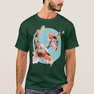Koi-Karpfenfische Kirschblüten Japanische Sakura T-Shirt
