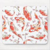 Koi Kirschblüten-Muster Mousepad (Vorne)