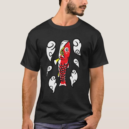 Koi Kite Japanisch Red T-Shirt (Vorderseite)