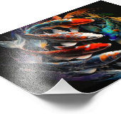 Koi, Koi Fish, Art Print, Poster (Ecke)