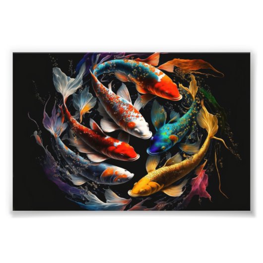 Koi, Koi Fish, Art Print, Poster (Vorne)