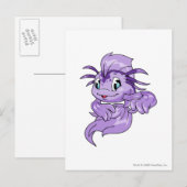 Koi Lila Postkarte (Vorne/Hinten)