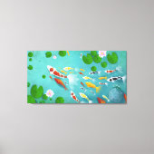 Koi Lotus Fish Pond Leinwanddruck (Vorderseite)