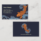 Koi (Marine-Hintergrund) Visitenkarte (Vorne/Hinten)
