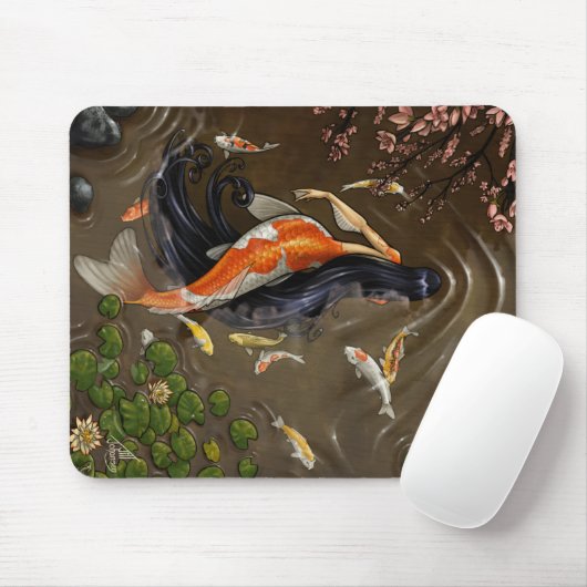 Koi Meerjungfrau Mousepad (Mit Mouse)