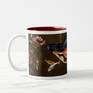 Koi Meerjungfrau-Tasse Zweifarbige Tasse