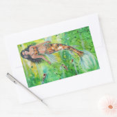 Koi mermaid Lily von Renee Lavoie Rechteckiger Aufkleber (Umschlag)