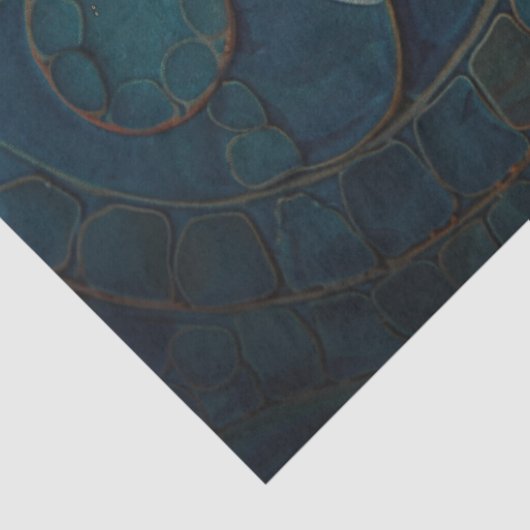 Koi mit Golden Wirbel Decoupage Seidenpapier (Detail)