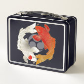 Koi mit japanischem Stil Metall Brotdose (Rückseite)