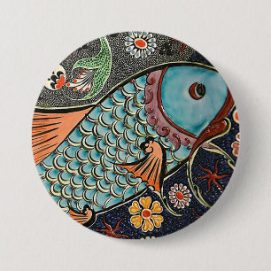 Koi Mosaic Button