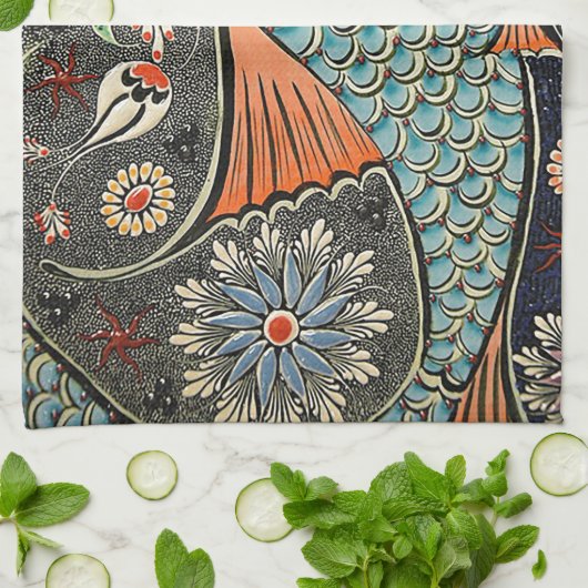 Koi Mosaic Handtuch (Gefaltet)