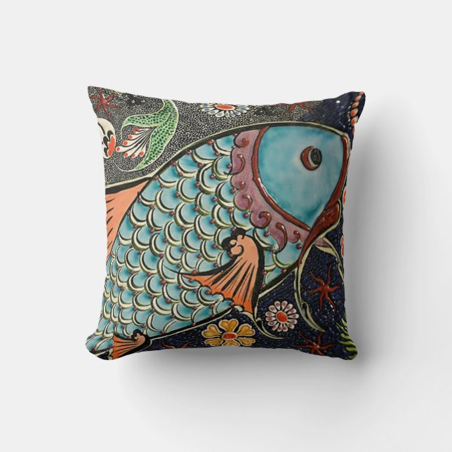 Koi Mosaic Pillow Kissen (Vorderseite)