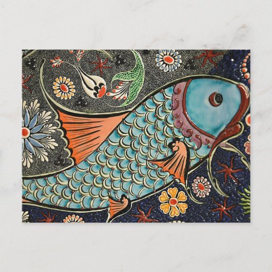 Koi Mosaic Postcard Postkarte (Vorderseite)