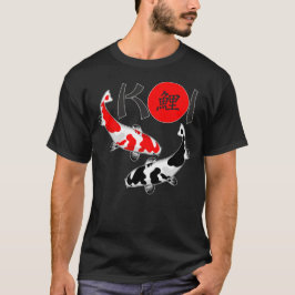 KOI - Nishikigoi Bekko weißer roter Schwarzes 2 T T-Shirt