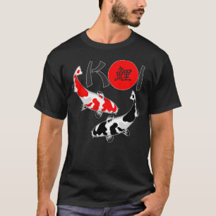 KOI - Nishikigoi Bekko weißer roter Schwarzes 2 T T-Shirt