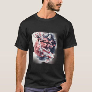 Koi Nishikigoi Fisch Asiatischer Karpfen Sakura Ki T-Shirt