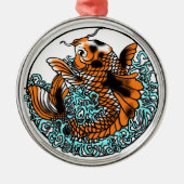 Koi Ornament Hand zeichnen digital farbig (Vorne)