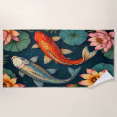 Koi-Paar Strandtuch (Vorderseite)
