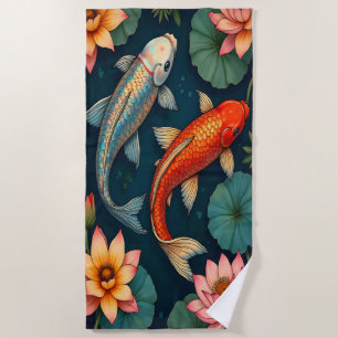 Koi-Paar Strandtuch