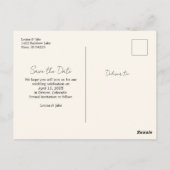 Koi-Paar Tropical Save the Date Postkarte (Rückseite)