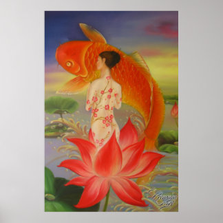 Koi Painting von Premium Karl Poster