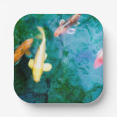 Koi Papierplatte Pappteller (Vorderseite)