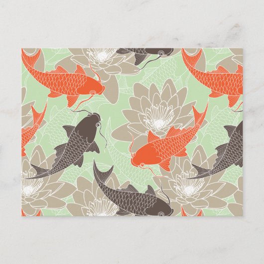 Koi Pattern Postkarte (Vorderseite)