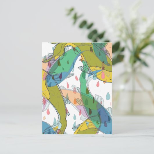 Koi Patterns - Postkarten (Stehend Vorderseite)