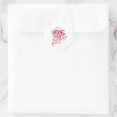 Koi Pink Runder Aufkleber (Tasche)