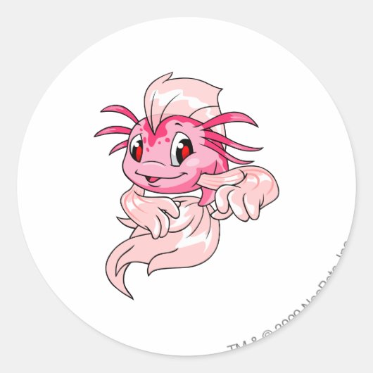Koi Pink Runder Aufkleber (Vorderseite)