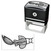 Koi Pond Art Kois Fish Designs Red Calico Koi Permastempel (Beispiel)