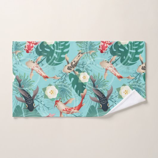 Koi Pond Badhandtuch Set (Handtuch)