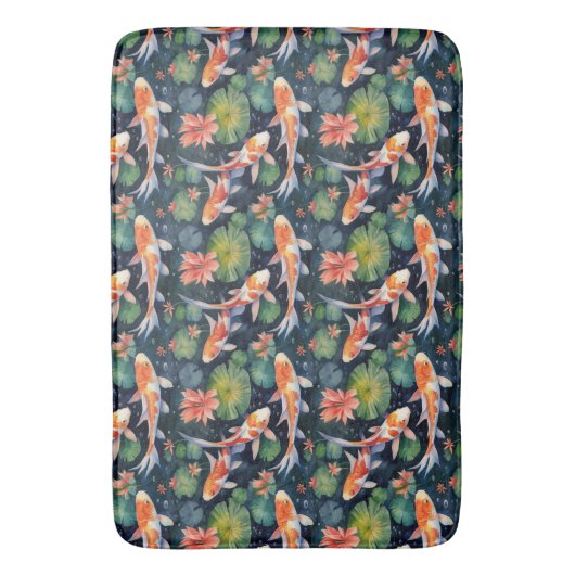 Koi Pond Bath Mat Badematte (Vorderseite Vertikal)