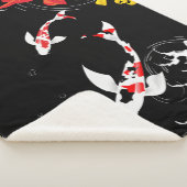 Koi Pond - black - Japanese Design Blanket Sherpadecke (3/4)