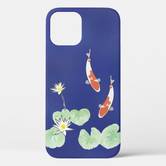 Koi Pond Blue Case-Mate iPhone 12 Fall Case-Mate iPhone Hülle (Rückseite)