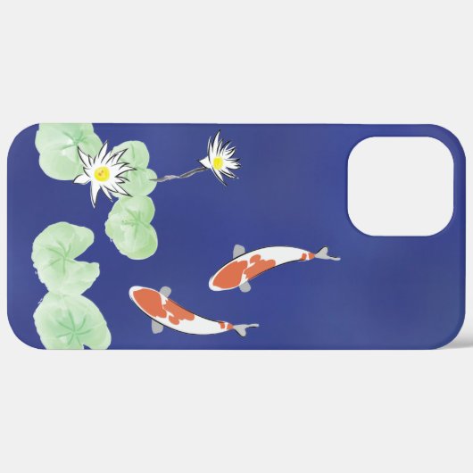 Koi Pond Blue iPhone 12 Pro Max Fall Case-Mate iPhone Hülle (Rückseite / Rechts)