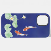 Koi Pond Blue iPhone 12 Pro Max Fall Hülle (Rückseite (Horizontal))