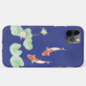 Koi Pond Blue iPhone Tough Case (Rückseite (Horizontal))