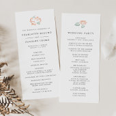 Koi Pond Doppelseitiges Hochzeitsprogramm Programm