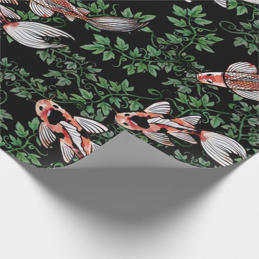 Koi Pond Fish Artwork Geschenkpapier (Ecke)
