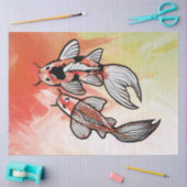 Koi Pond Fish Artwork Seidenpapier (Basteln)
