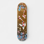 Koi Pond - Holz - Japanisches Design Skateboard (Vorne)