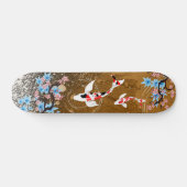 Koi Pond - Holz - Japanisches Design Skateboard (Horizontal)